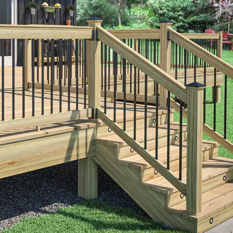 4-Step Ground Contact Pressure-Treated Pine Stair Stringer gallery