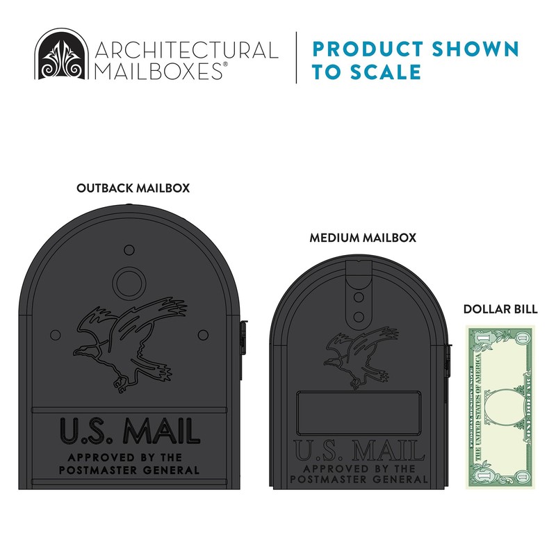 Gibraltar Mailboxes OM160BEC Outback Double Door, Large Capacity Mailbox, Black gallery