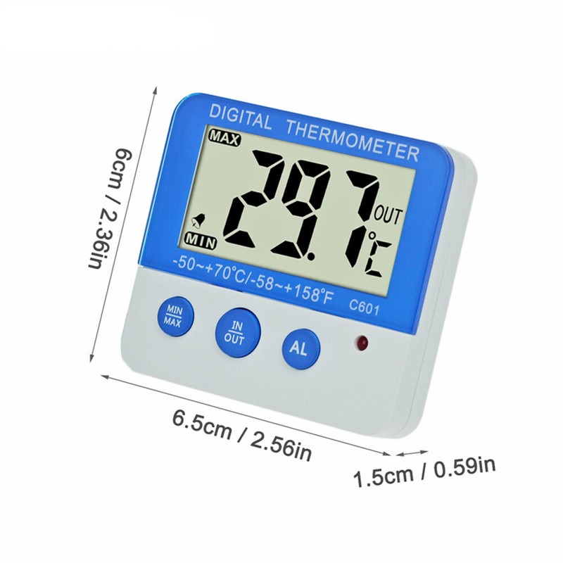 Digital Fridge Freezer Thermometer With Temperature Warning Alarm Max Min ℃/℉ gallery