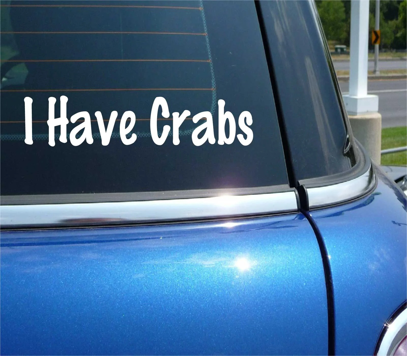I HAVE CRABS DECAL STICKER FUNNY JOKE PRANK GAG CRABBING OCEAN CAR TRUCK gallery