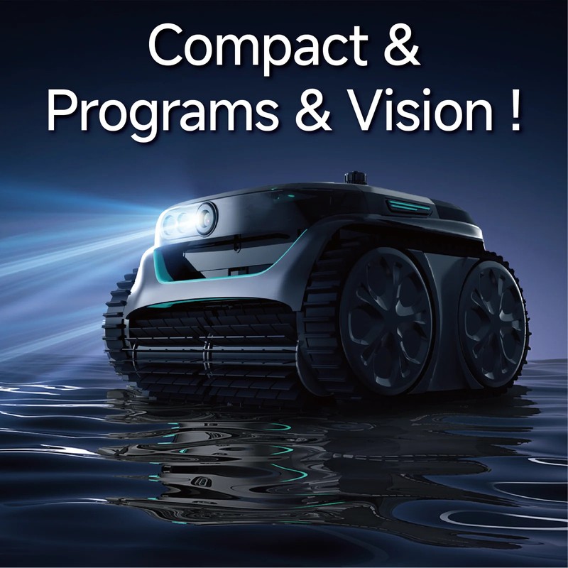 WYBOT C2 Vision Cordless Robotic Pool Cleaner Wall Climbing Pool Vacuum Cleaner gallery
