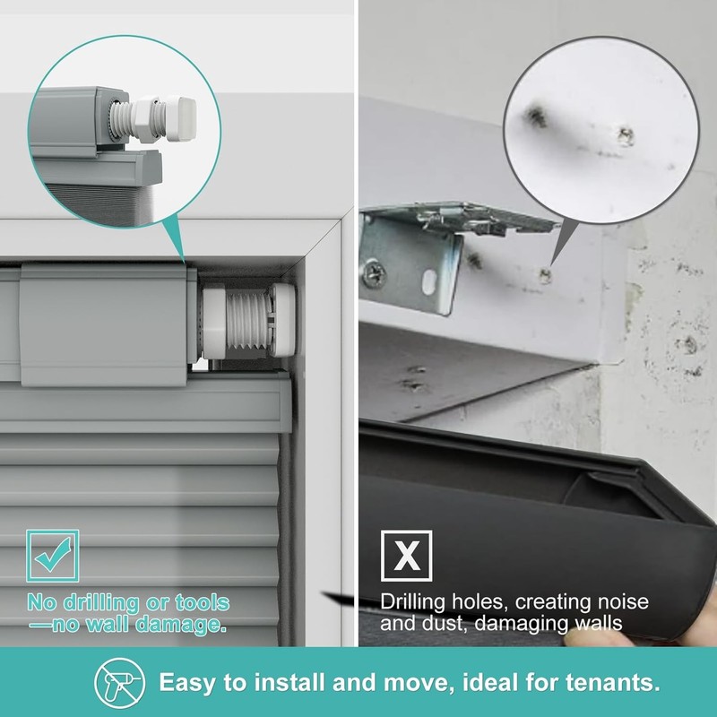 Light Filtering 1.5in No Drill No Tools Cordless Cellular Shades Honeycomb Blind gallery