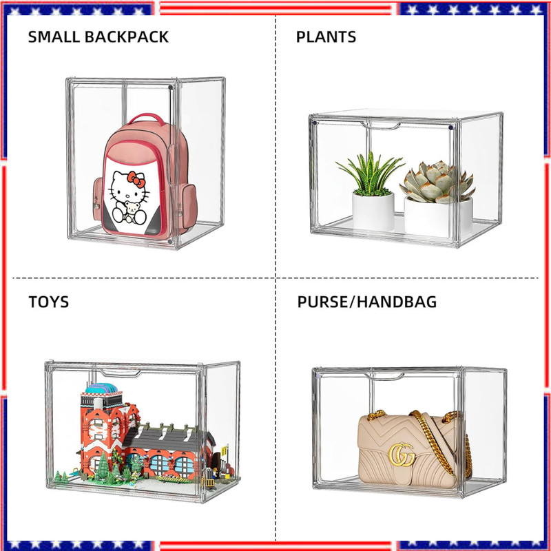 Clear Acrylic Display Case, Large Stackable Storage 1 Pack, X Large-Clear gallery