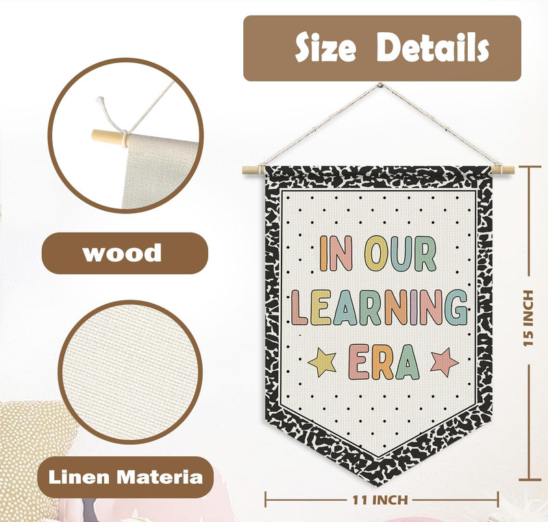 Reading Corner Decor, in Our Learning Era Wall Banner Pennants Flag, Reading Cor gallery