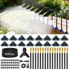 100ft Adjustable Drip Irrigation Kit Automatic Garden Watering System 360° Drip