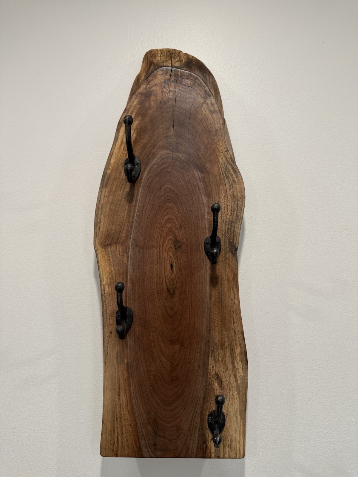 Live Edge Walnut Coat Rack Rustic Wall Mounted gallery