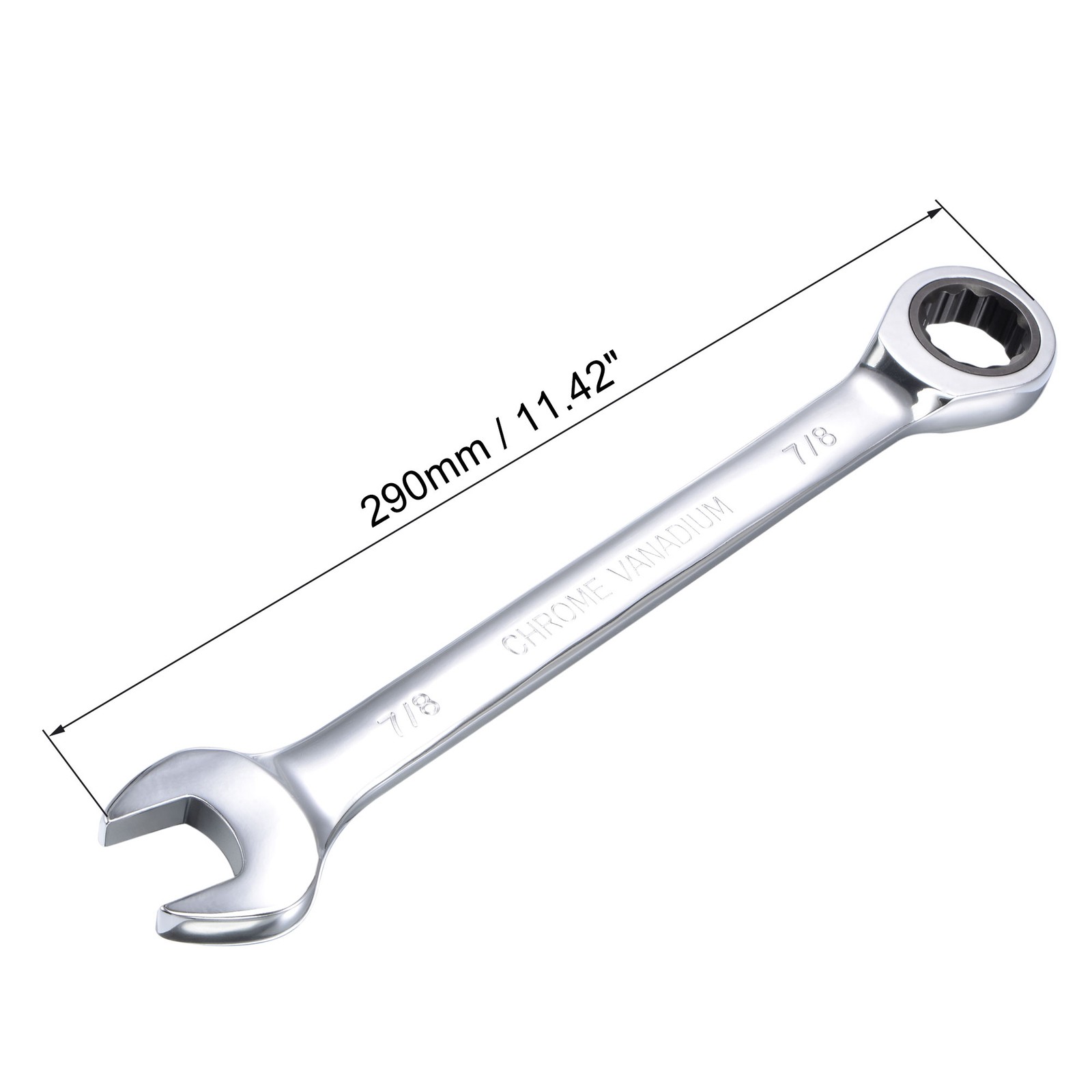 7/8" Ratcheting Combination Wrench for Repair Spanner Tool SAE 72 Teeth 12 Point gallery