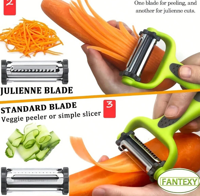 1pc Multifunctional Rotatable Fruit & Vegetable Peeler Ideal for various produce gallery