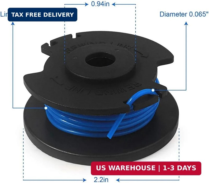 6 Spools & 1 Cap for Ryobi One+ 18V 24V 40V Cordless Weed Eater gallery