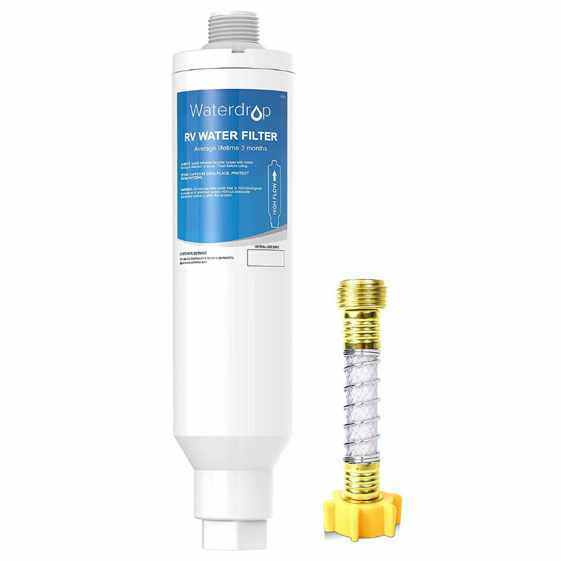Waterdrop RV Inline Water Filter,NSF Certified,1 Pack Filter with Hose Protector