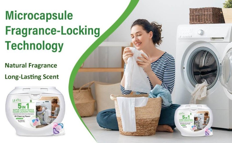 5 in 1 Hypoallergenic Laundry Detergent Pods for Sensitive Skin- 40pcs gallery
