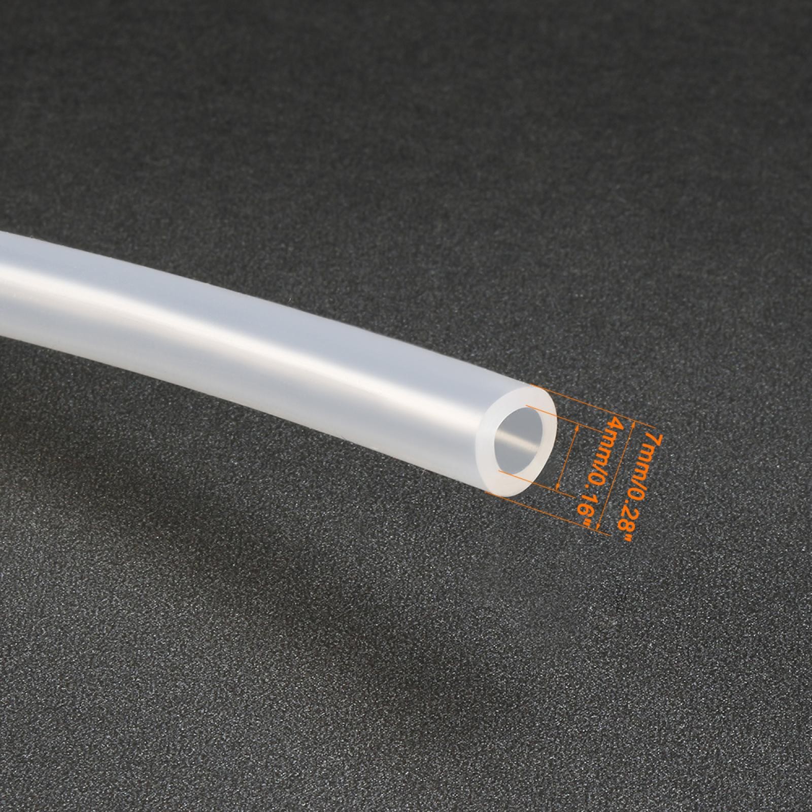 4mm x 7mm Silicone Translucent Pipe Water Air Flexible Pump 5m 16.4Ft Long gallery