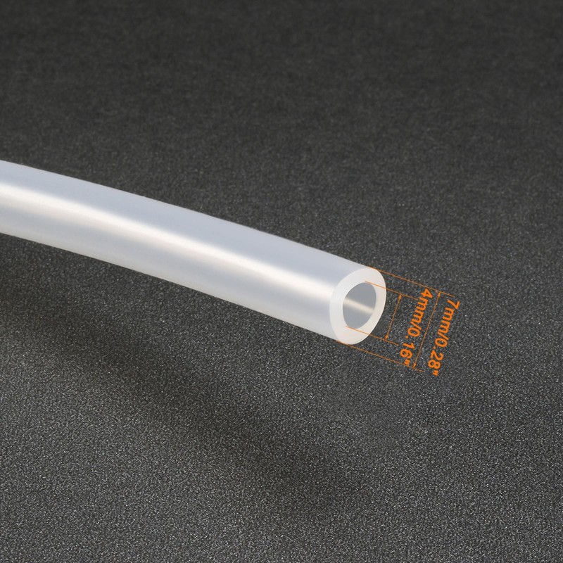 4mm x 7mm Silicone Translucent Pipe Water Air Flexible Pump 5m 16.4Ft Long gallery