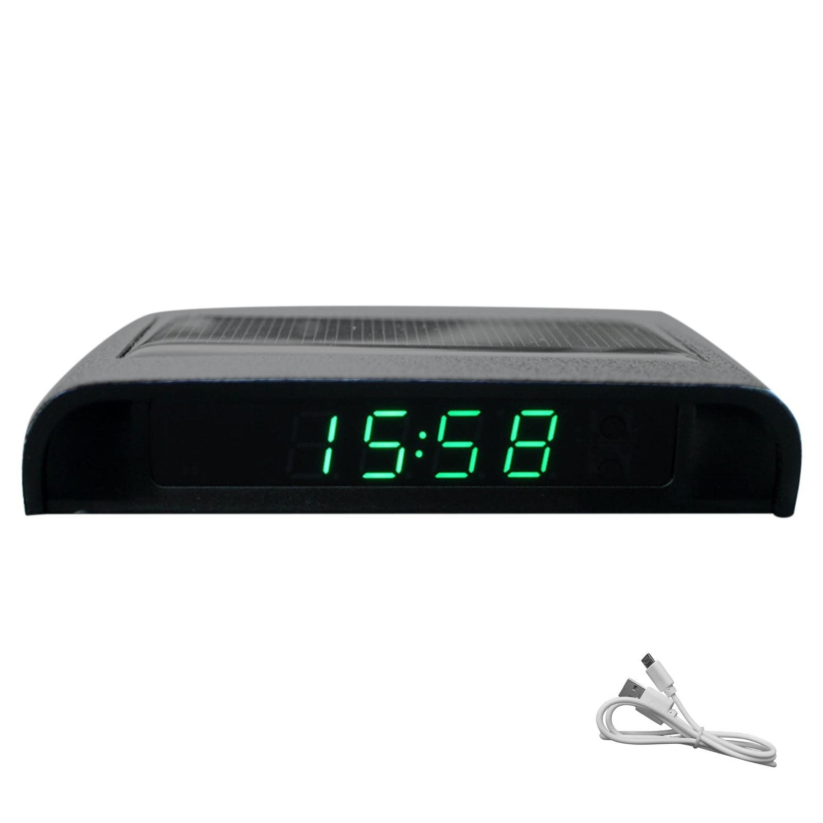 Car Solar Powered LCD Clock Car Solar Powered LCD Clock with Time12/24 Hours ... gallery