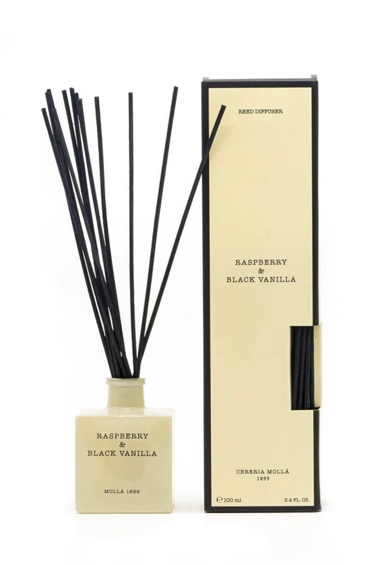 Cereria Molla 1899 Raspberry & Black Vanilla Reed Diffuser 3.4 Fl Oz gallery