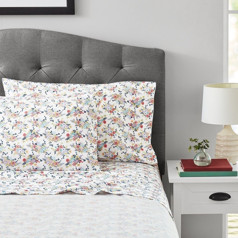 300 Thread Count Floral Print Pillowcase Set 2PC Soft Durable All Seasons New gallery