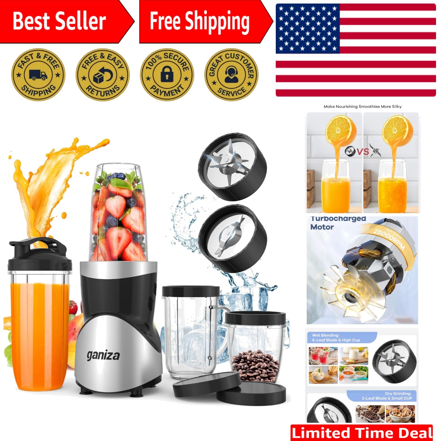 Versatile 15-in-1 Blender & Grinder Combo - BPA-Free, Easy Clean Design gallery