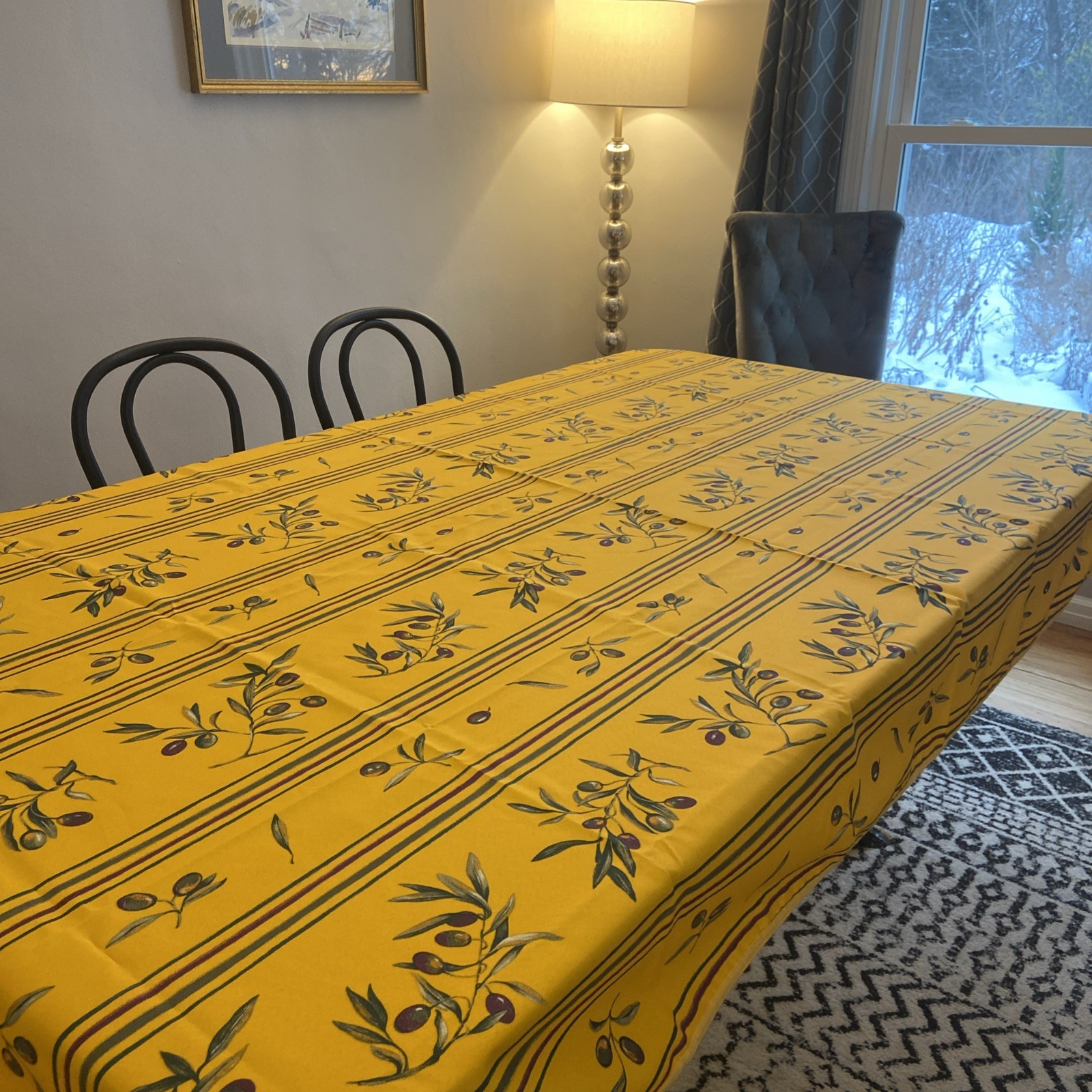poupees yolande Olive Tablecloth Yellow Green Purple 60 X 98 gallery