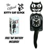 BLACK KITTY CAT CLOCK (3/4 Size) 12.75" Free Battery MADE IN USA Kit-Cat Klock gallery
