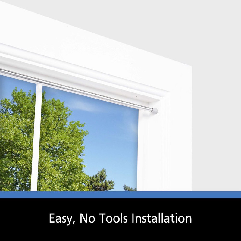 18-28 In. Adjustable Spring Tension Curtain Rod Quick and Easy to Install gallery