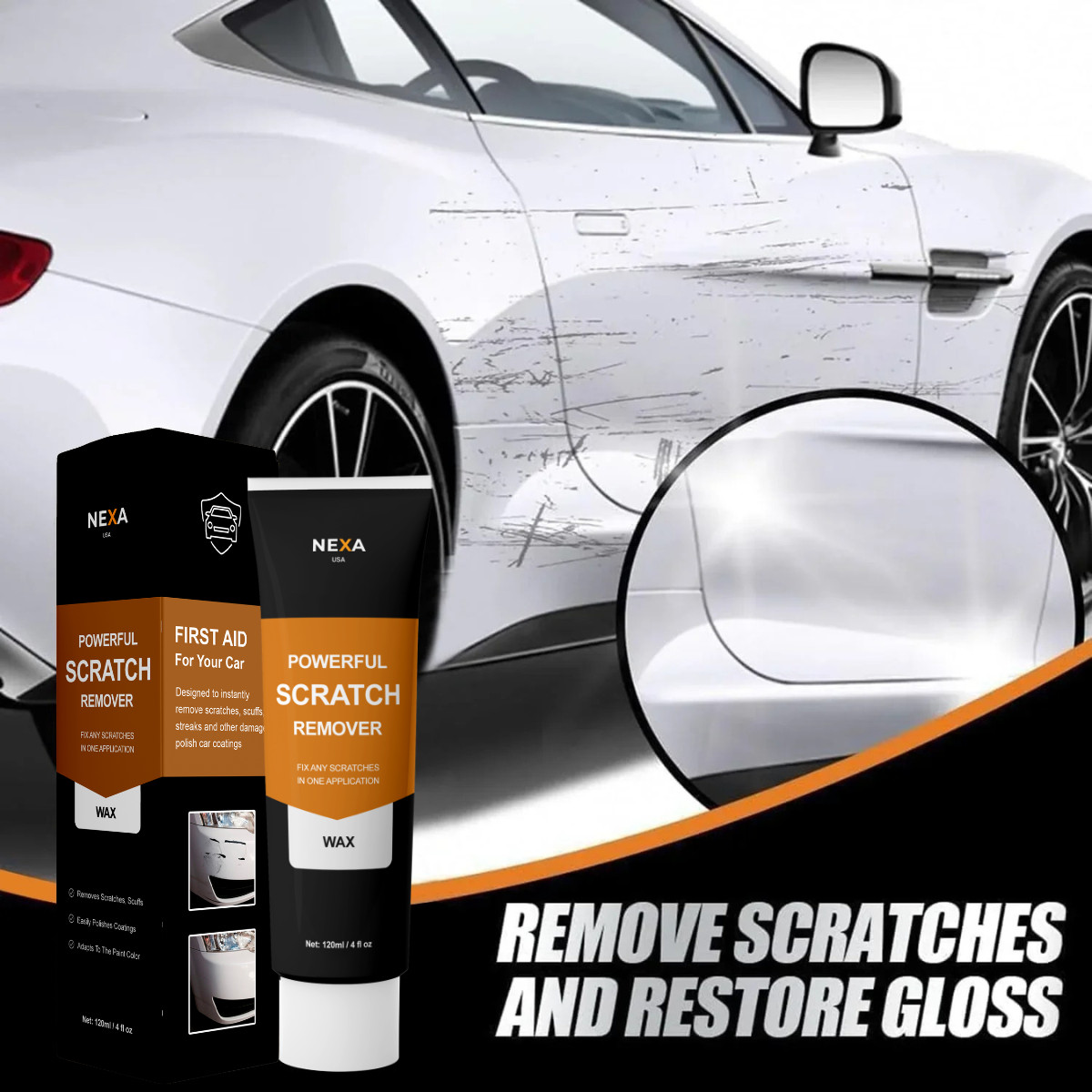 NEXA Car Scratch Remover - Easily Fix Any Scratches, Swirls & Other Marks! gallery