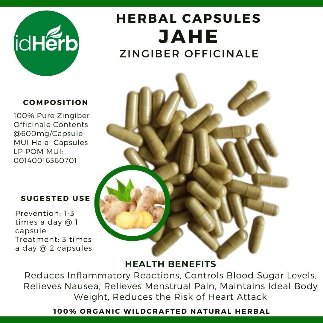 Capsules Zingiber Officinale Jahe Natural herbal Organic 100% Herbs gallery