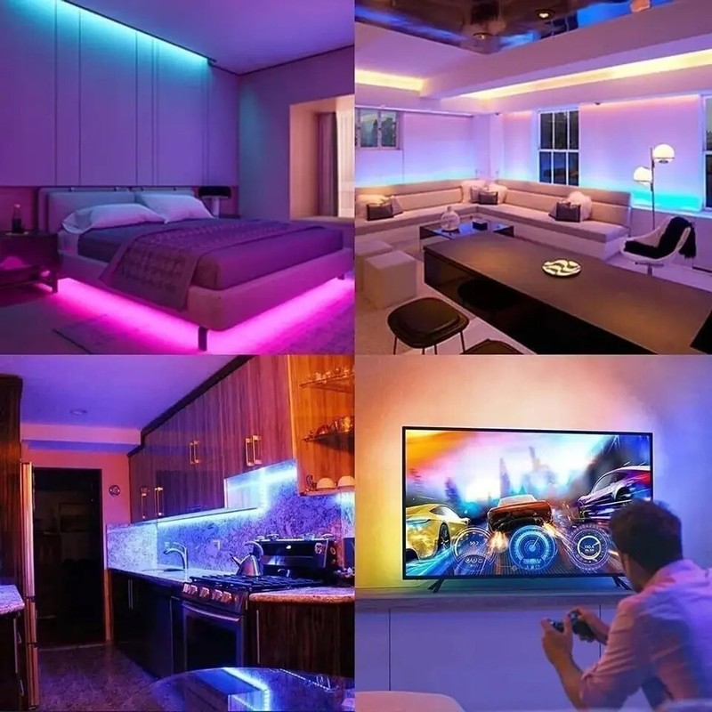 100 Ft LED Strip Lights, Smart Light with App Remote Control, RGB LED 1ROLL100ft gallery