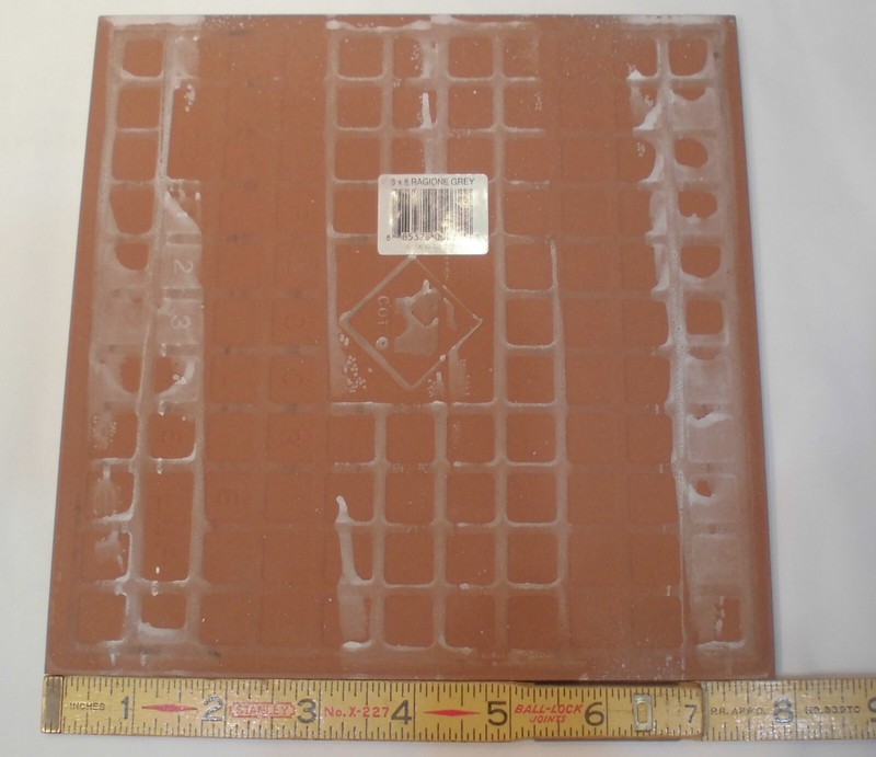 1 pc. *Gray* Ragione Ceramic Floor Tile 8" Fine Smooth Surface, Splash Effect gallery