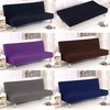 Armless Sofa Bed Cover Futon Slipcover 3 Seater Full Folding Couch Sofa Shield gallery