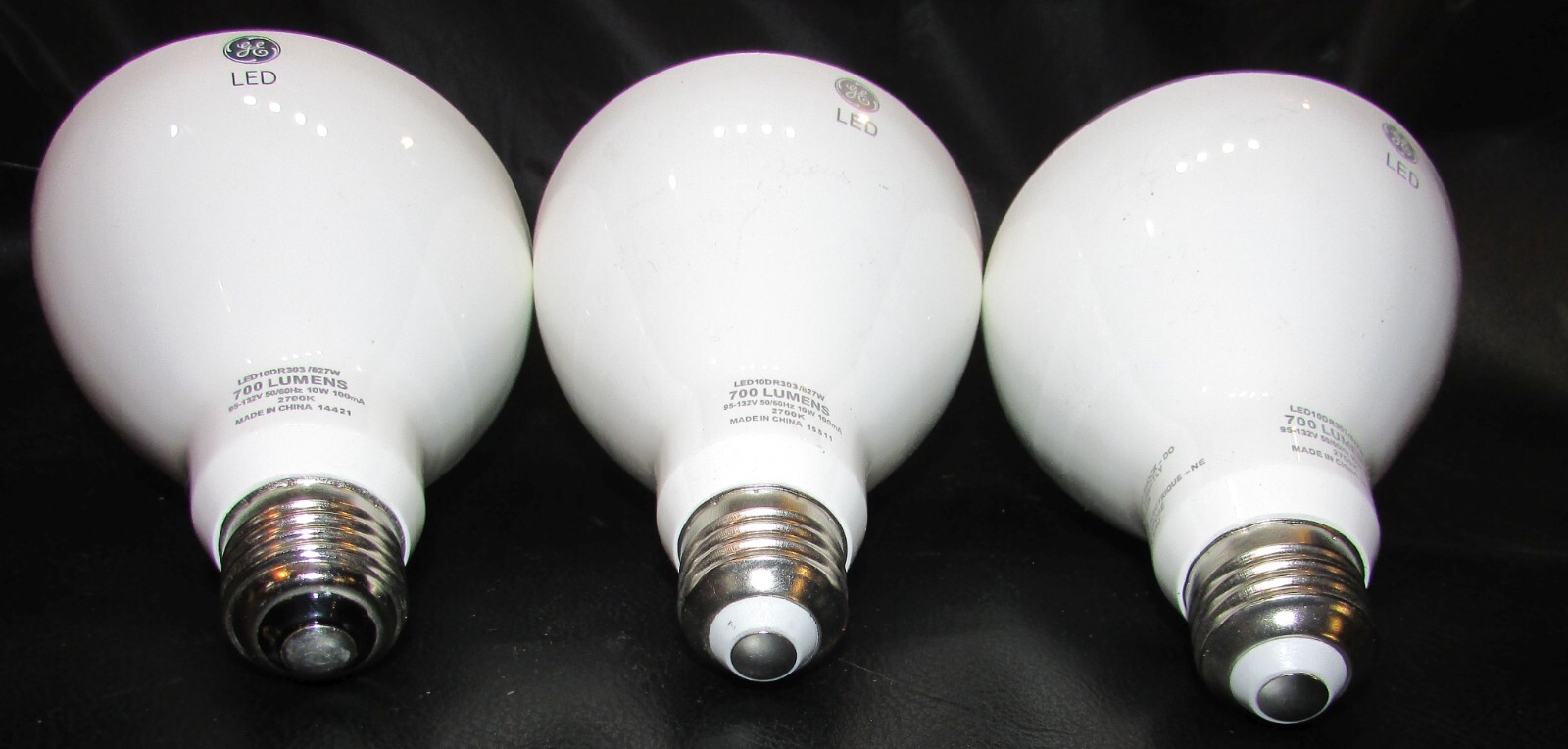 Three Good Working GE LED 700 Lumens Flood Lamp Light Bulbs - used only 3 hrs gallery