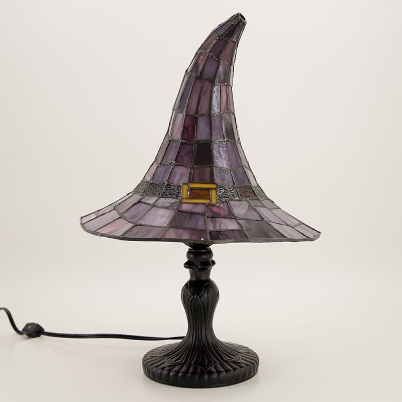 Cracker Barrel Stained Glass Witch Hat Lamp Viral Halloween Decor 2026 - NEW gallery
