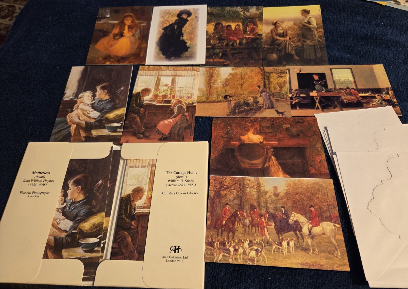 18 Greeting Note Cards with People 8 are Victorian 5 each of Same Cards in Case gallery