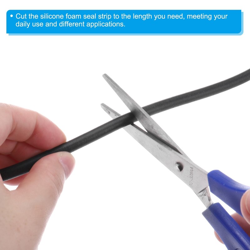 Black Solid Silicone Rubber Sealing Strip Round O Ring Cord Seal Gasket Ø 1-30mm gallery
