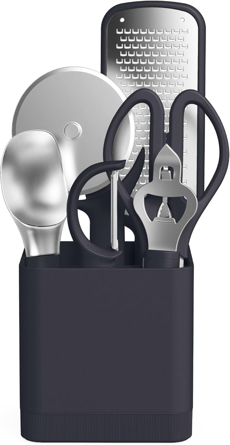 7-Piece Modular Gadget Set, Grater, Pizza Cutter, Ice Cream Scoop, Peeler, Shear gallery
