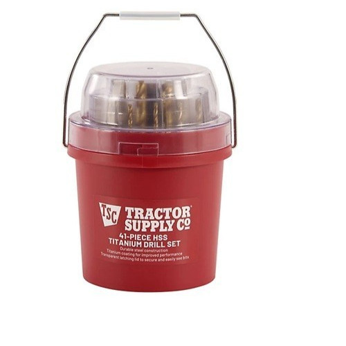 Tractor Supply 41 Pc SAE Titanium Drill Set Bucket NEW **NOT 49 IMPACT SET* gallery