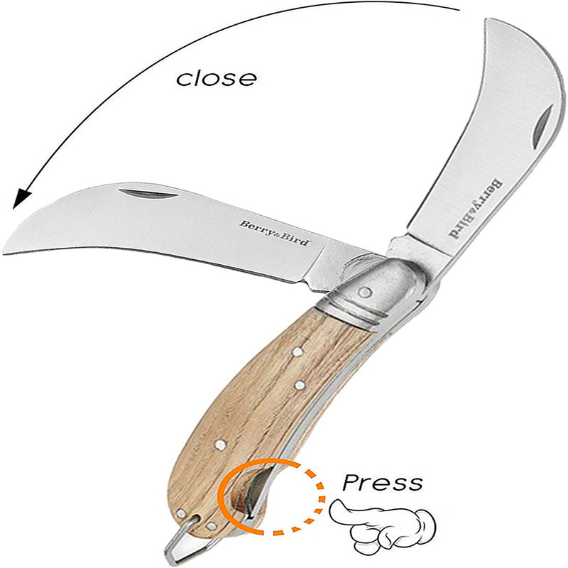 Berry&Bird Pruning Knife Folding Pocket Knife Garden Snips Garden Budding Knife gallery