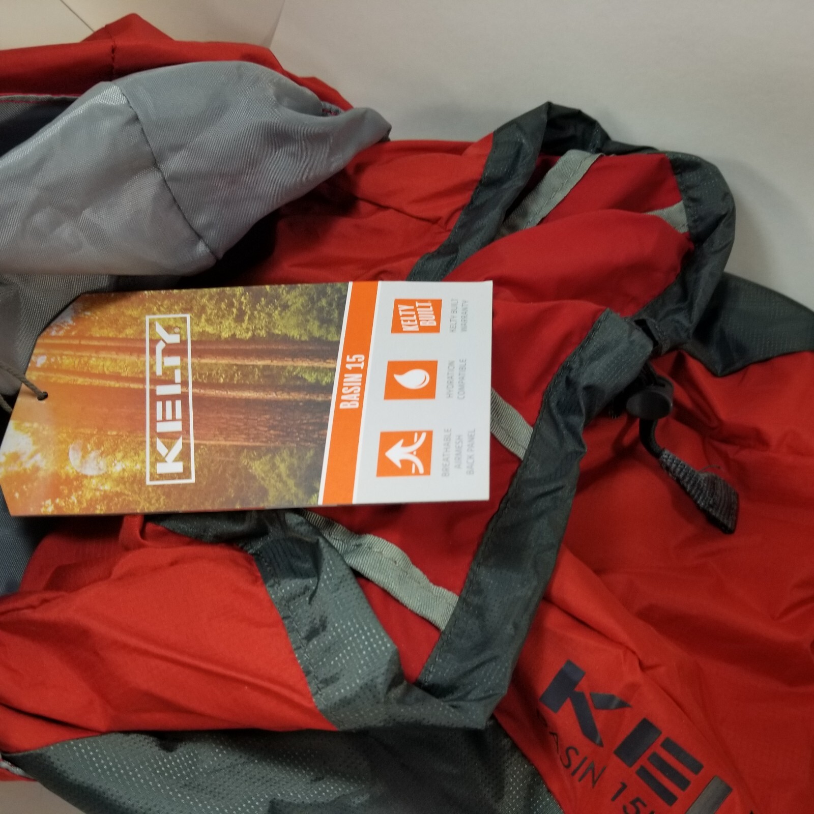 Kelty Basin 15L Backpack Red/Grey (Reg. $60) With Tags 5