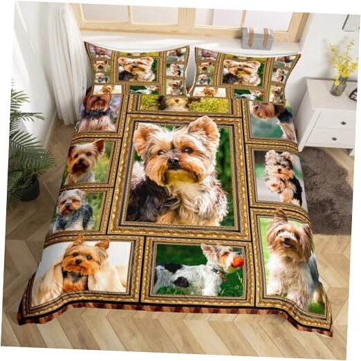 Yorkshire Terrier Bedding Set Size Cute Dog Puppy Comforter King Multi 14 gallery