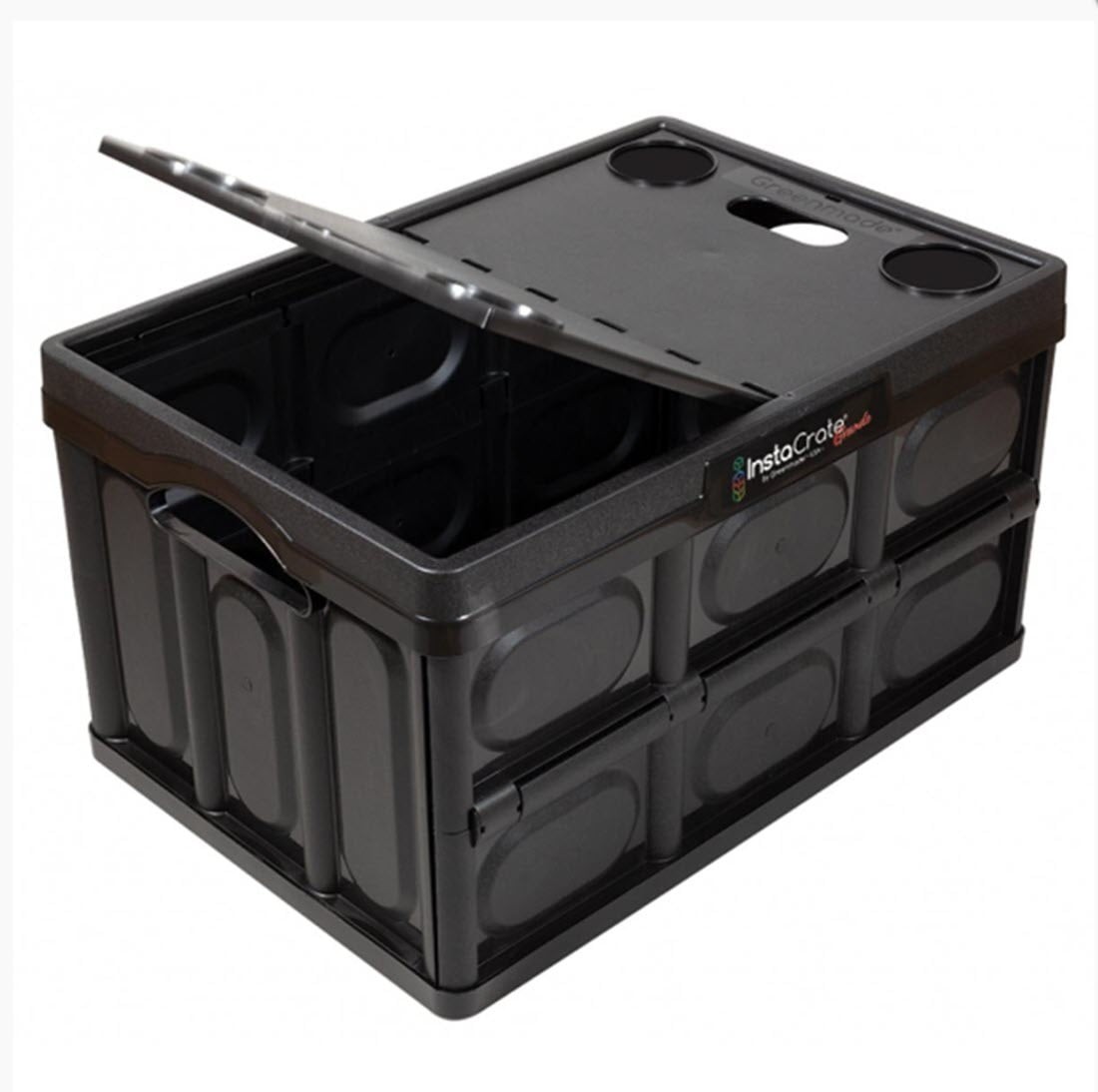 16 Gallon Large Plastic Storage Bin, Collapsible Storage Container Crate Tote, gallery