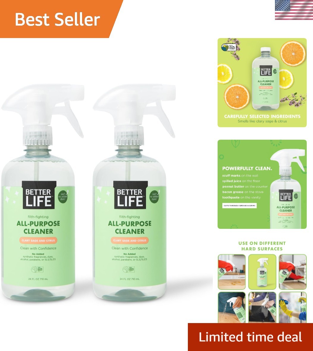 Gentle yet Effective Multi-Surface Cleaner - 24oz x 2, Eco-Friendly Formula gallery