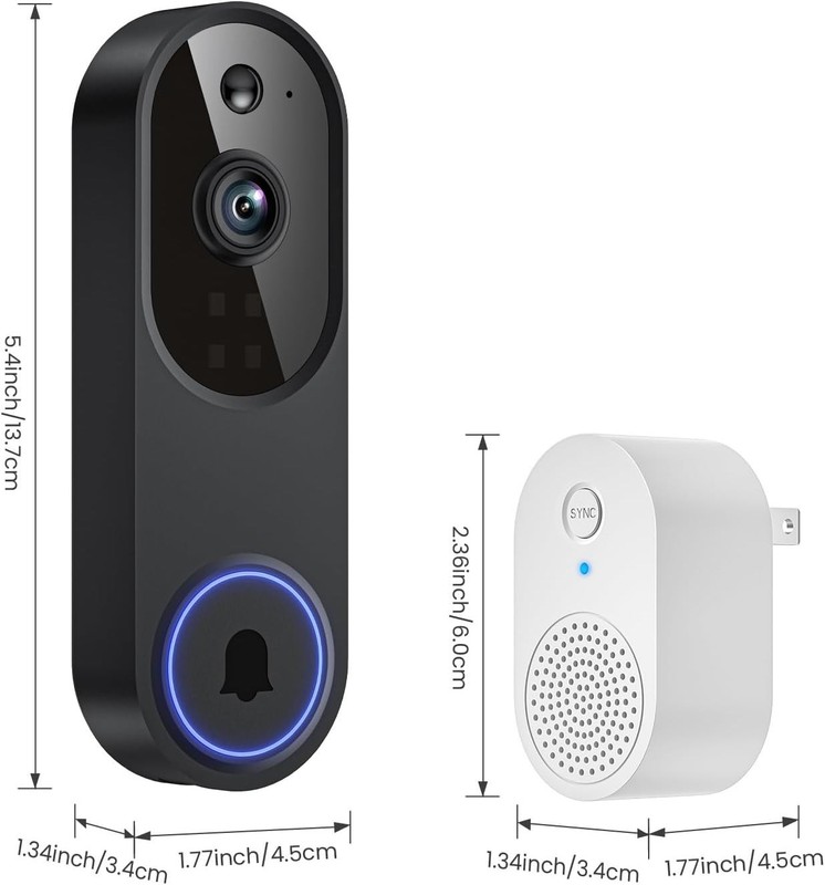Smart Wireless WiFi Doorbell Camera Phone Door Ring Video Intercom Security Bell gallery
