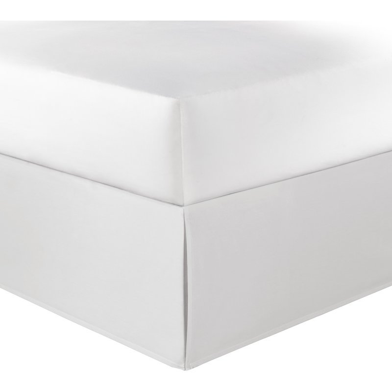 White Solid Split Corner Tailored Bed Skirt Cotton 680 TC All Size Drop New gallery