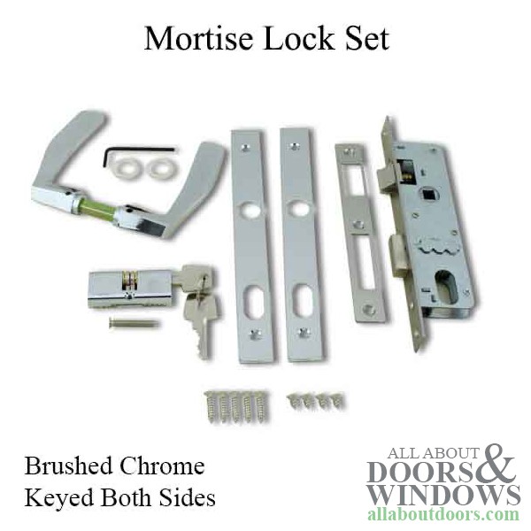 Papaiz Double Cylinder Keyed Handle Set - Slimline 323 Mortise Lock gallery