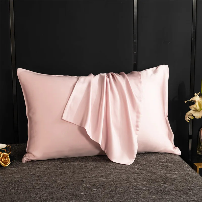 Natural Mulberry Silk Pillowcase Solid Color Envelope Pillow Case Bedding Sleepi gallery