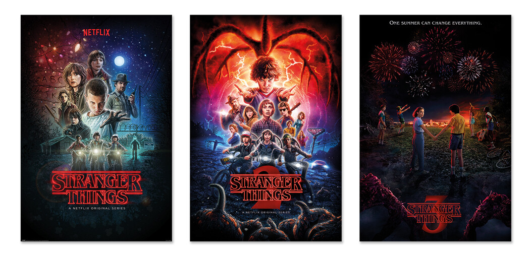 STRANGER THINGS - SEASON 1, 2 & 3 - TV SHOW POSTER SET (REGULAR STYLES) gallery