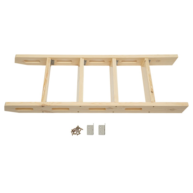 4-Step Ladder Durable Solid Wood Step Ladder 220lbs Load Fixed Ladder Step Stool gallery