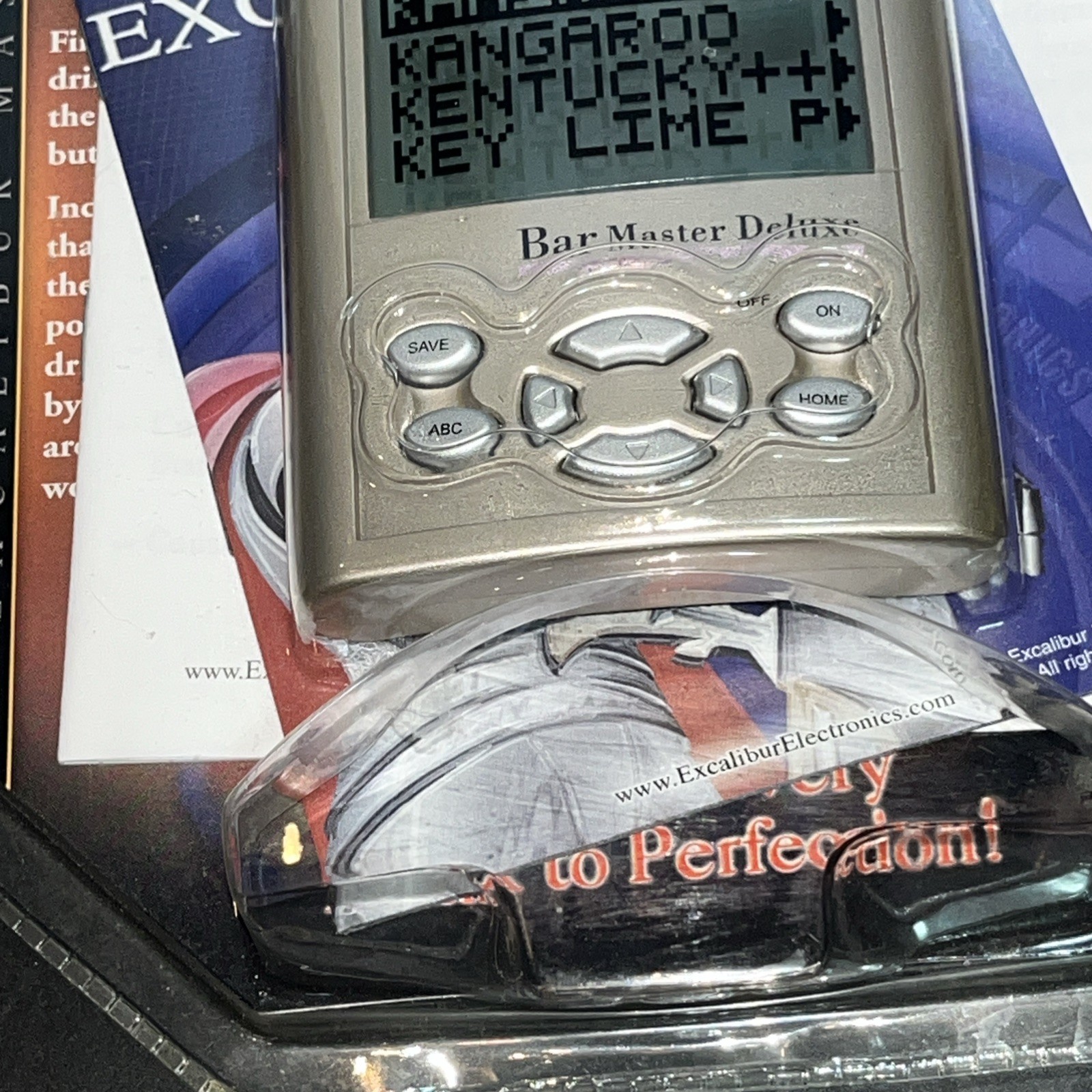 Excalibur BAR MASTER DELUXE Talking Electronic Bartender Guide NEW SEALED gallery