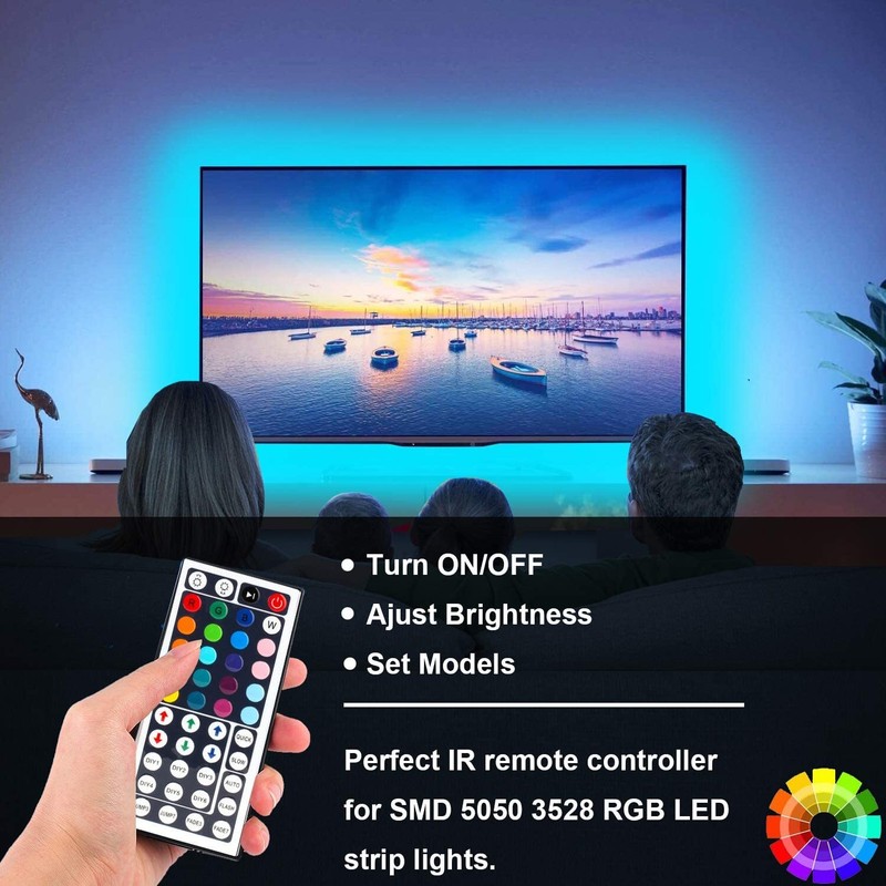Key LED Strip Lights IR Remote Controller DC 12V 2A Power Supply 5050 3528 gallery
