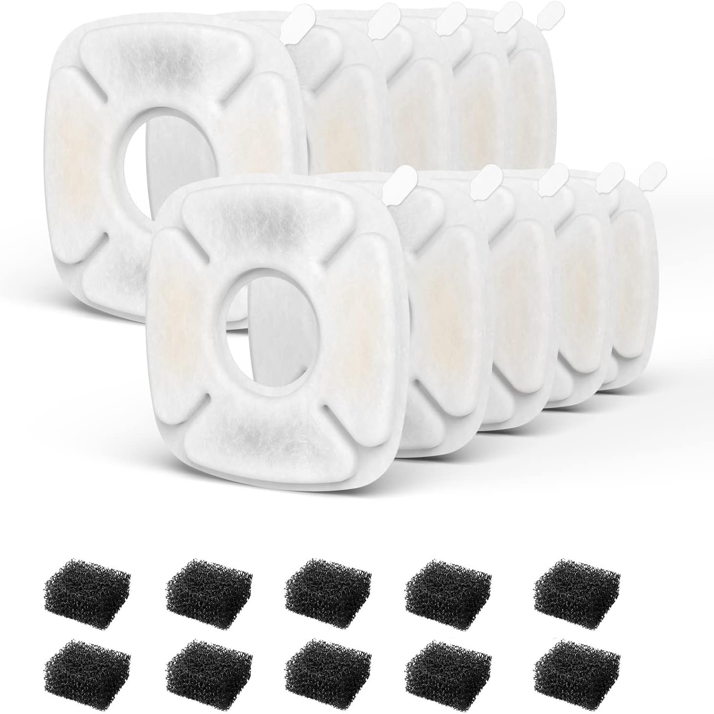 10-Pack Filters with Sponges, Compatible with Veken 95Oz/2.8L Pet Fountain Repla gallery