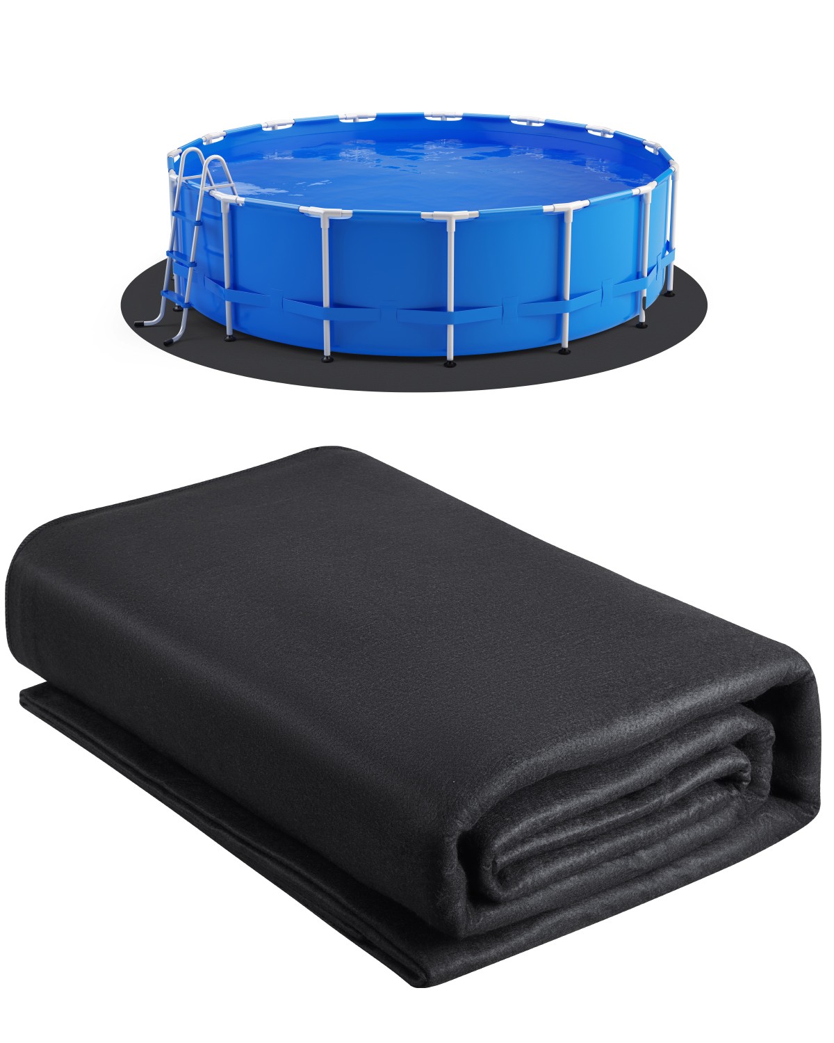 VEVOR 21ft Round Pool Liner Pad for Above Ground Pools Prevents Punctures Pool gallery